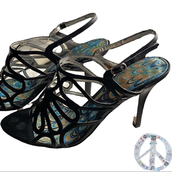 $10$ add on MARC Fischer black sling back strappy heels. Size 7.5 m - Picture 7 of 13